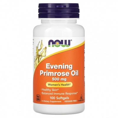 Масло NOW Evening Primrose 500 мг 100 капсул