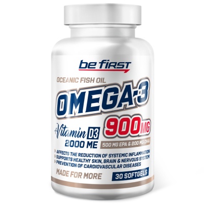 Антиоксидант Be First Omega-3 Vitamin D3 2000 IU 30  капсул